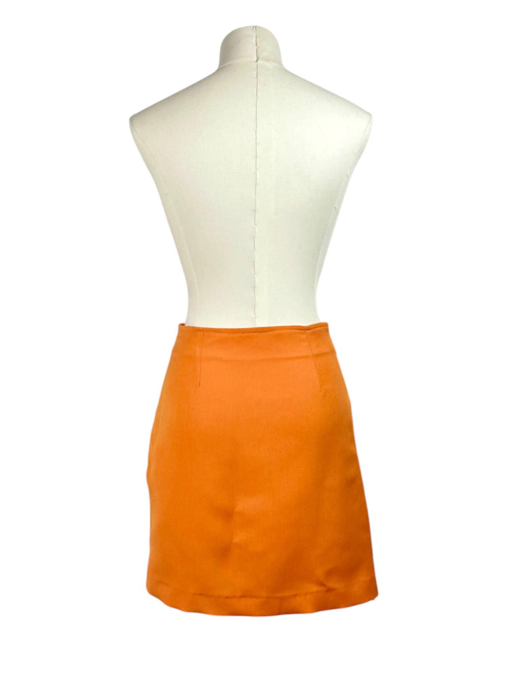 Minigonna vintage arancione a vita alta