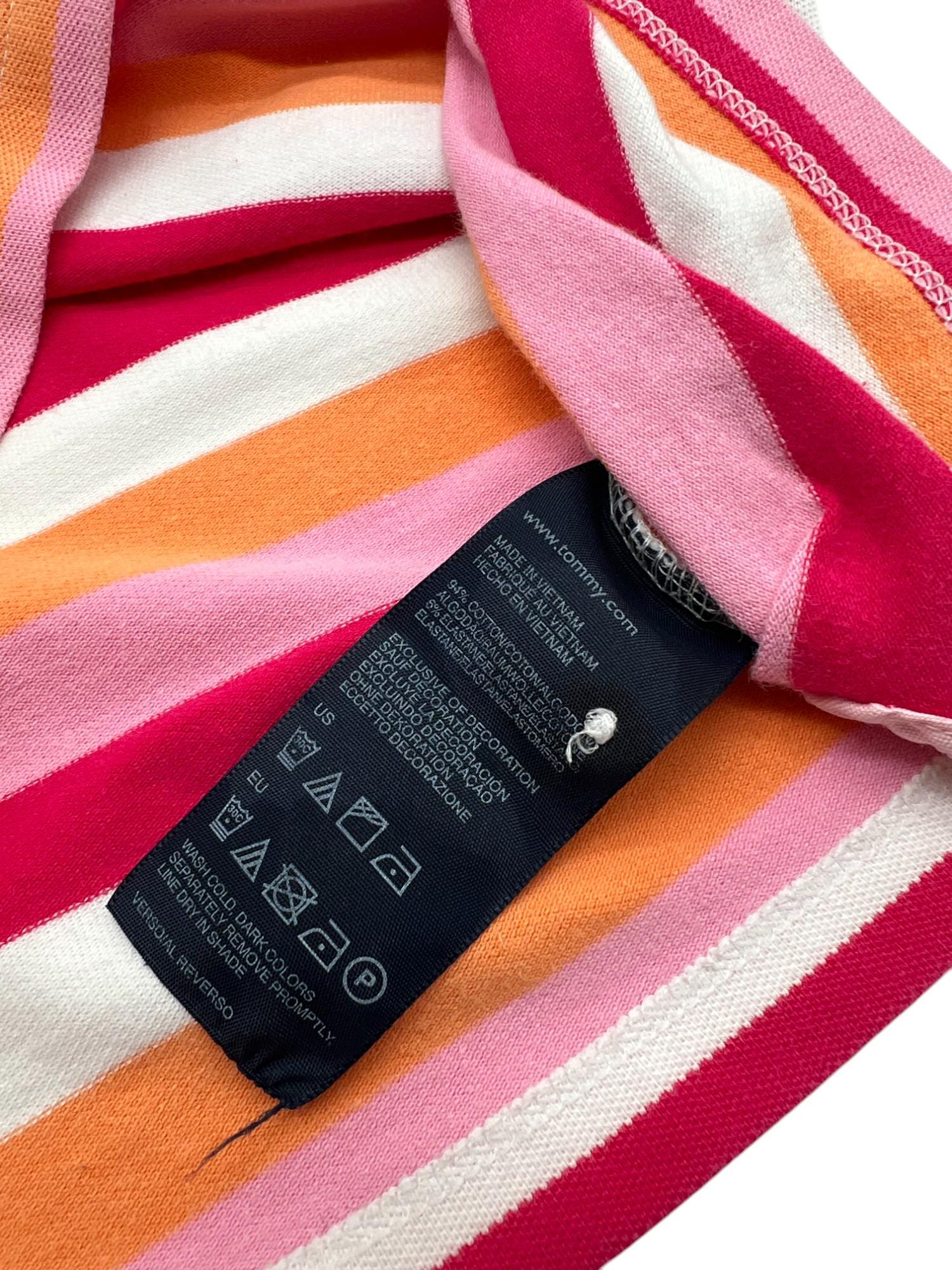 Polo rosa Tommy Hilfiger a righe