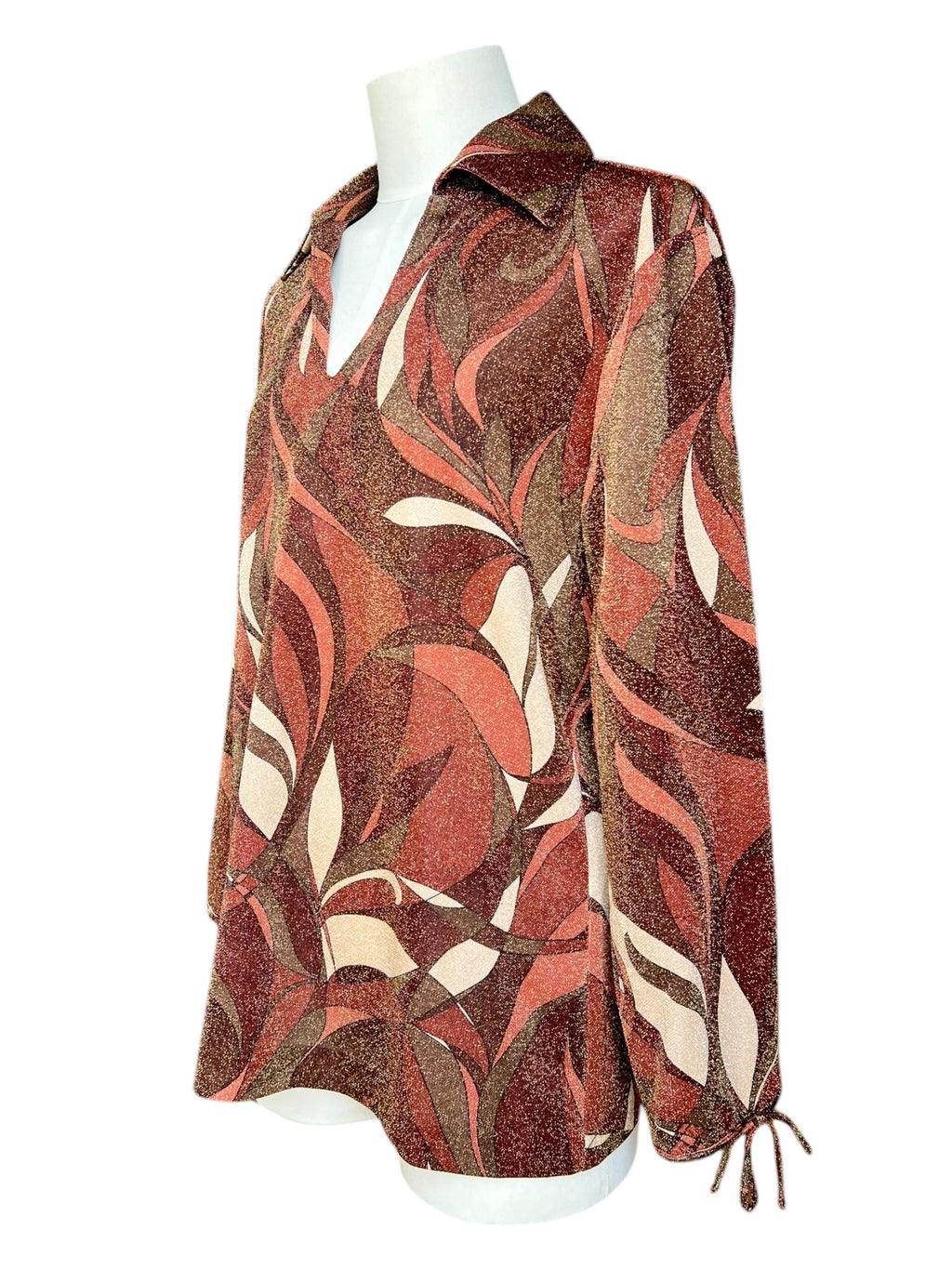 Maglia maniche lunghe con fantasia organica