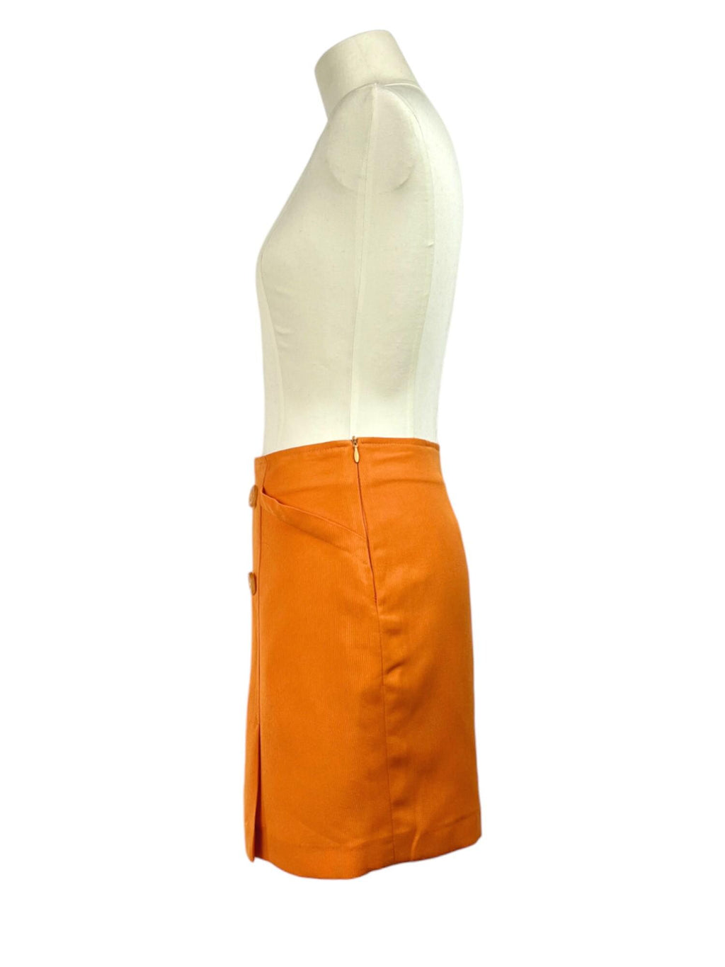 Minigonna vintage arancione a vita alta