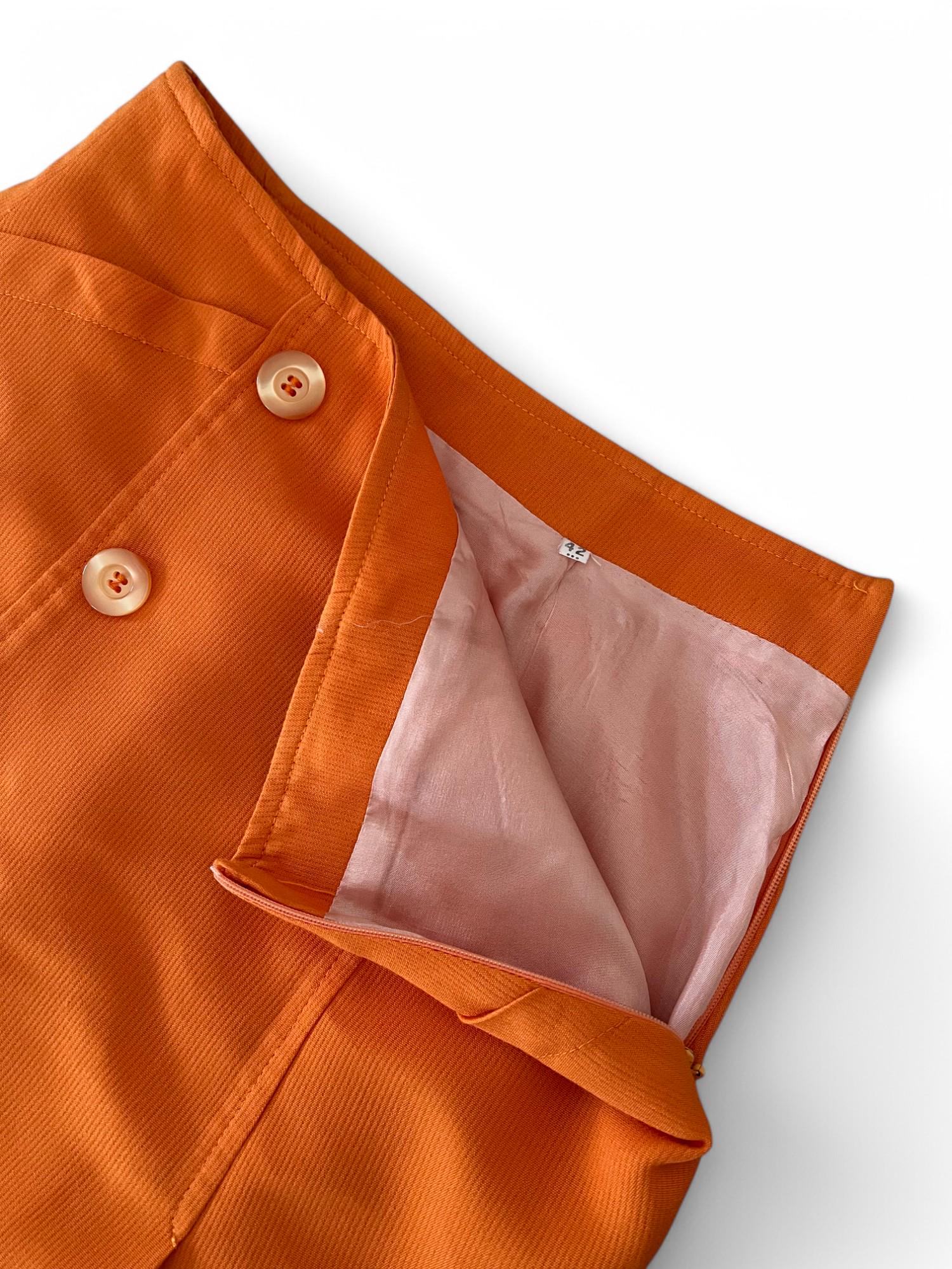 Minigonna vintage arancione a vita alta