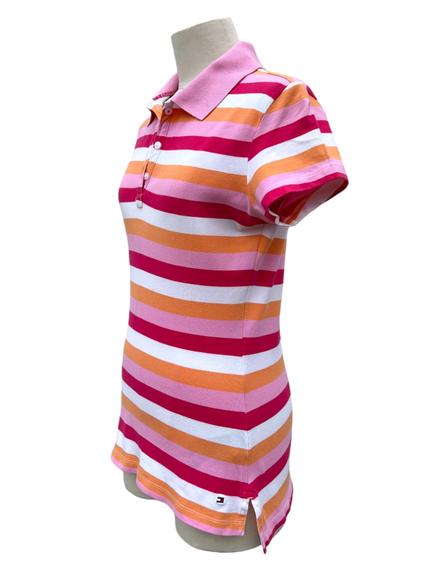 Polo rosa Tommy Hilfiger a righe
