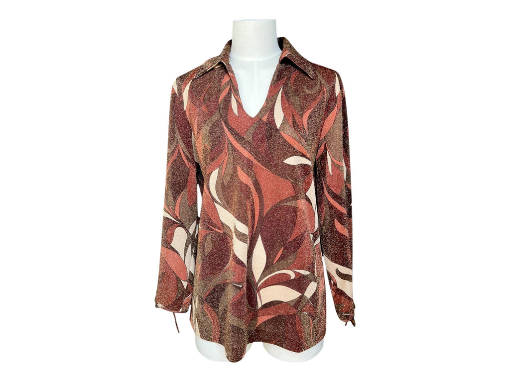 Maglia maniche lunghe con fantasia organica
