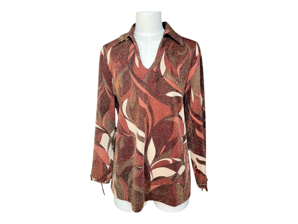 Maglia maniche lunghe con fantasia organica
