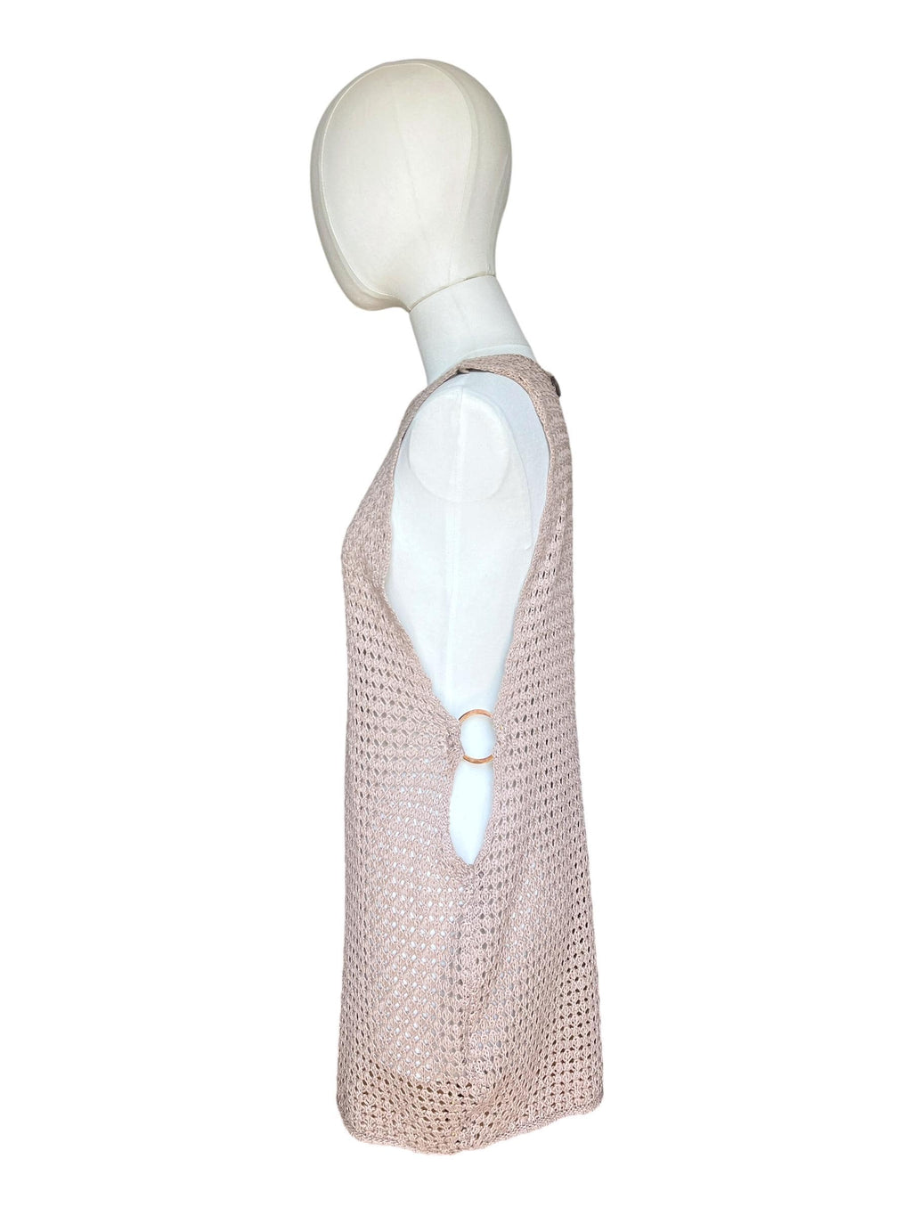 Abito Mini Estivo Crochet con Cut-Out
