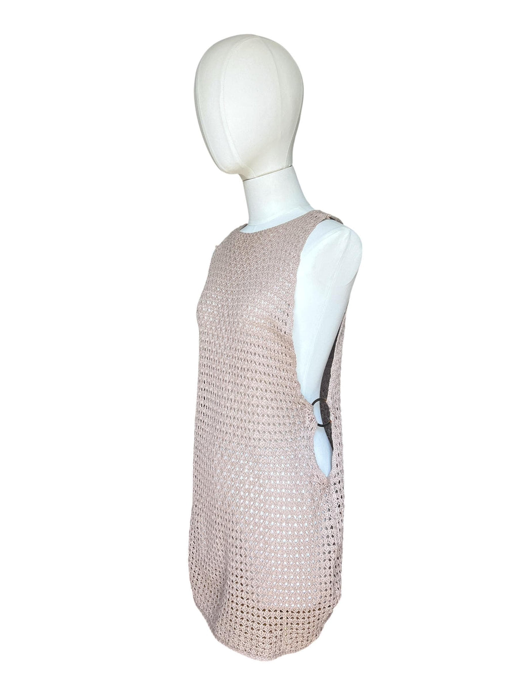 Abito Mini Estivo Crochet con Cut-Out
