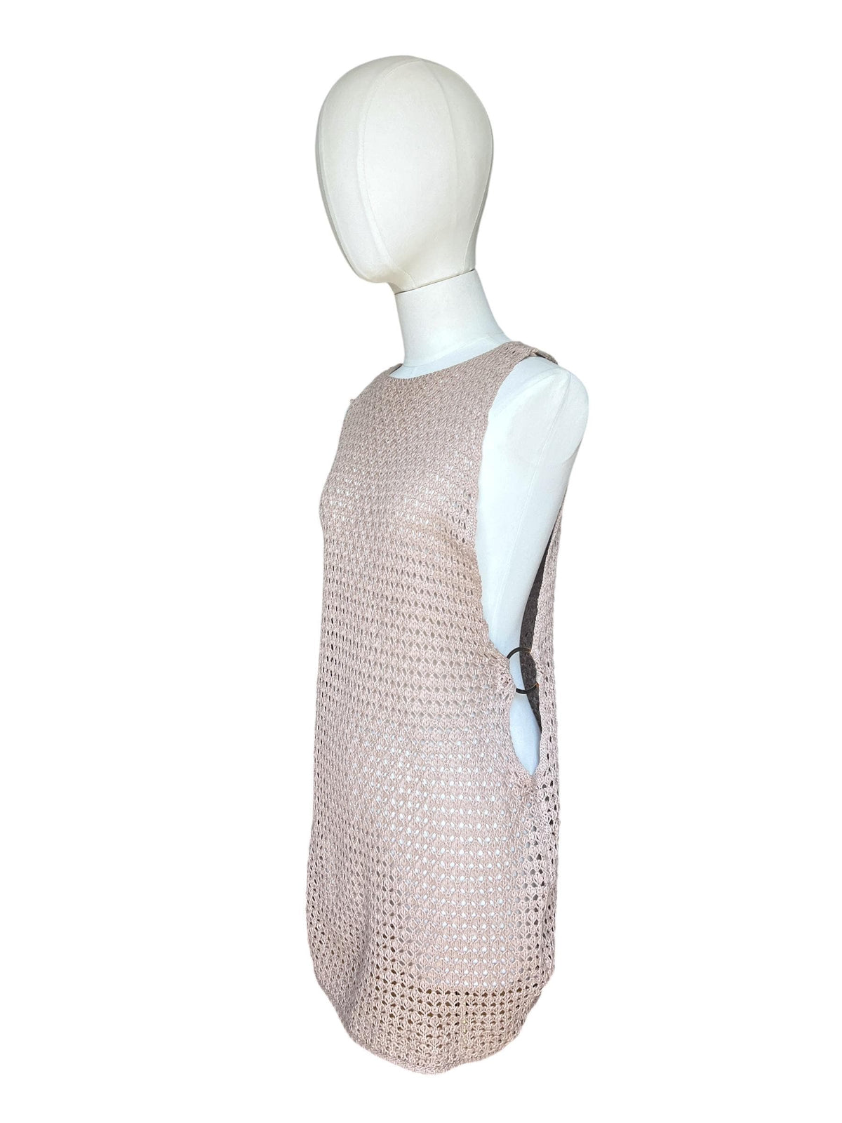 Abito Mini Estivo Crochet con Cut-Out