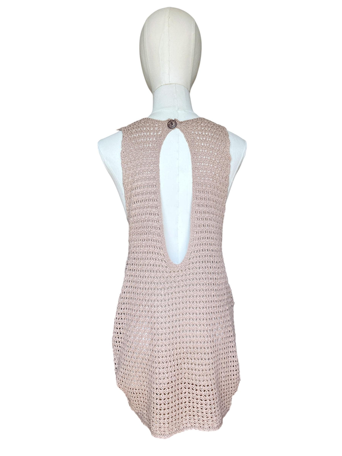 Abito Mini Estivo Crochet con Cut-Out