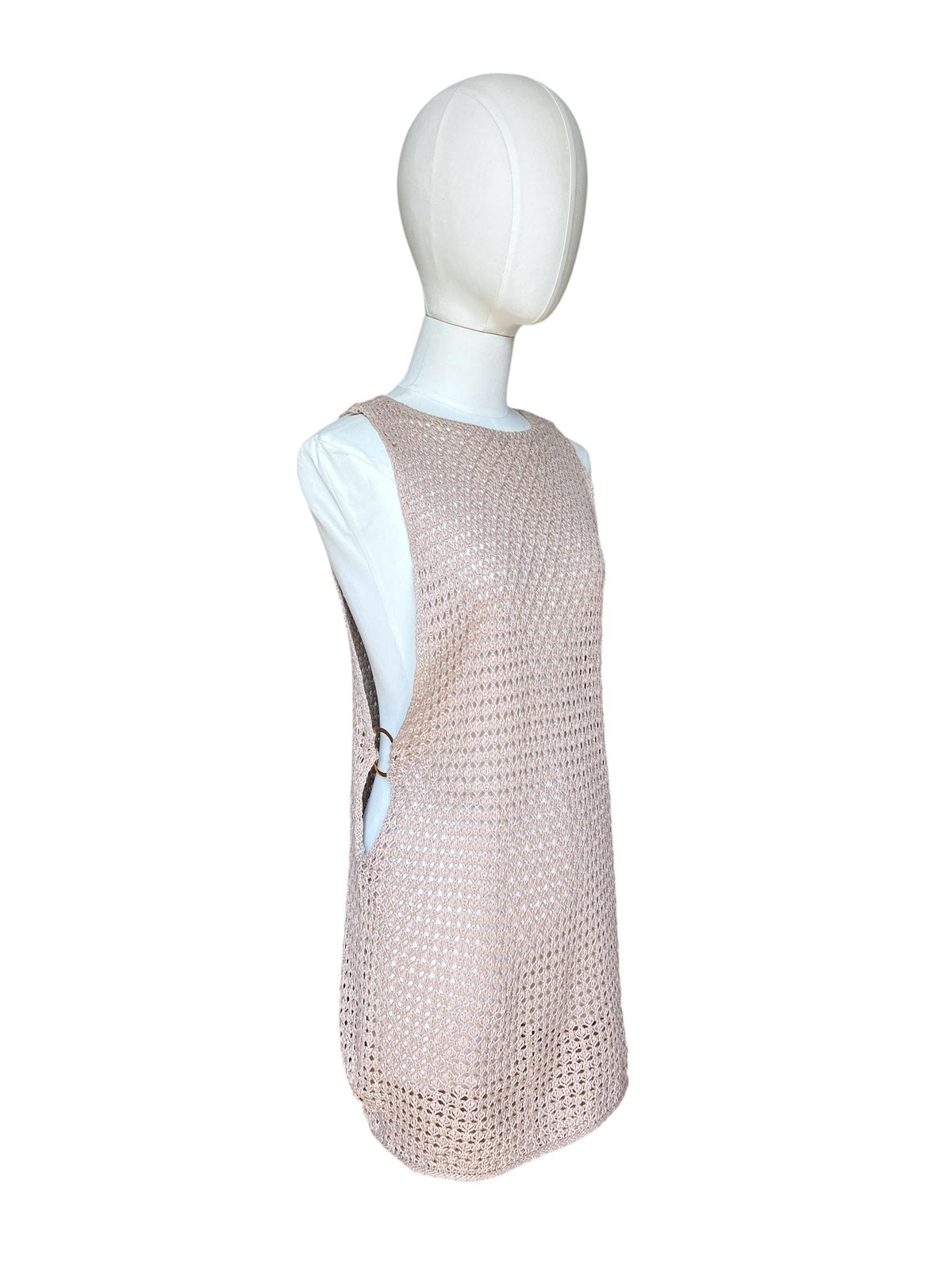 Abito Mini Estivo Crochet con Cut-Out