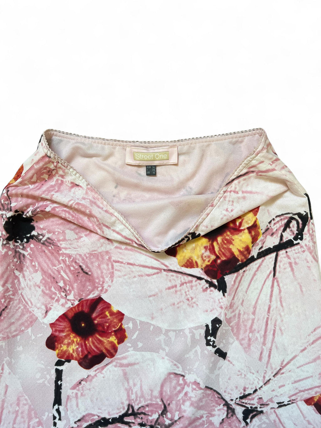 Gonna vintage stampata a fantasia floreale