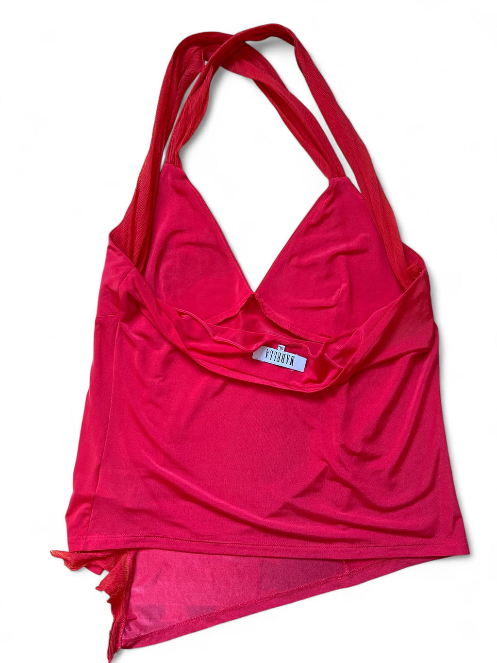 Top leggero smanicato con incrocio sul dietro