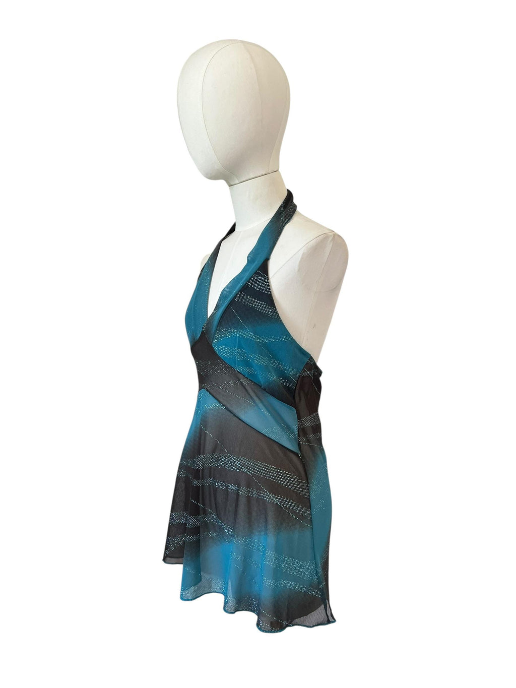 Top mesh stampato con filo di lurex