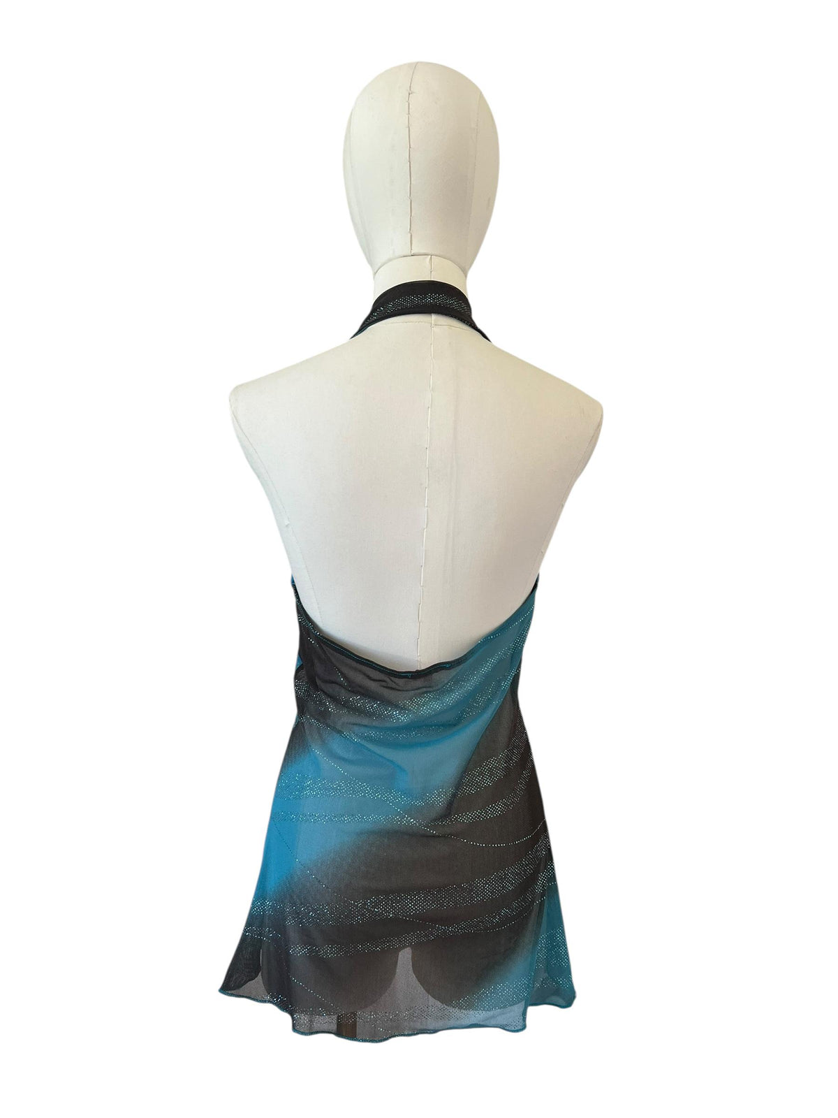 Top mesh stampato con filo di lurex