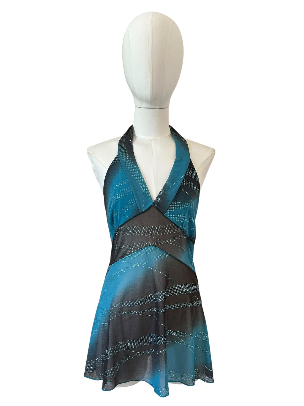 Top mesh stampato con filo di lurex