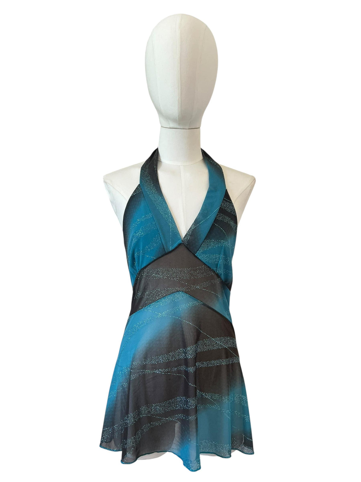 Top mesh stampato con filo di lurex