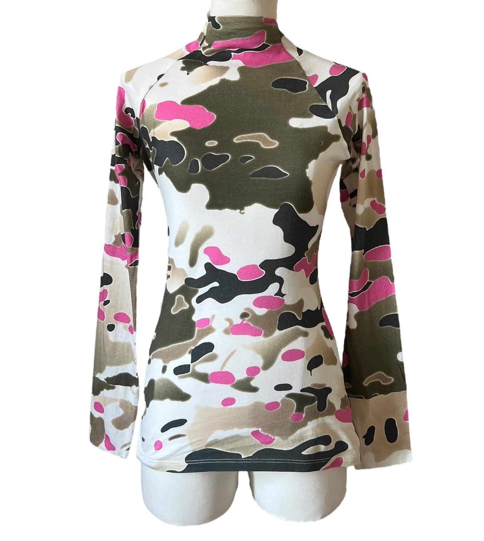Top vintage mimetico con accenti rosa di G-star