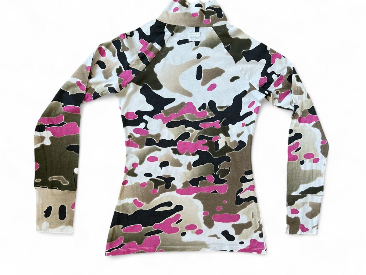 Top vintage mimetico con accenti rosa di G-star