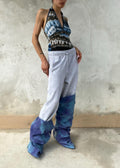Top tie dye blu nero e marrone