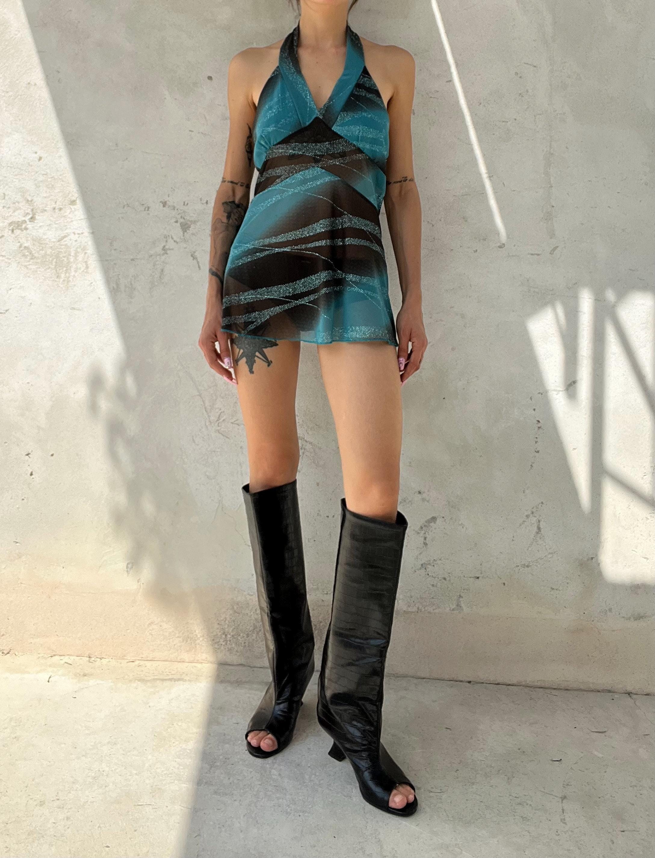 Top mesh stampato con filo di lurex