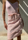 Mini gonna rosa con pizzo e paillettes