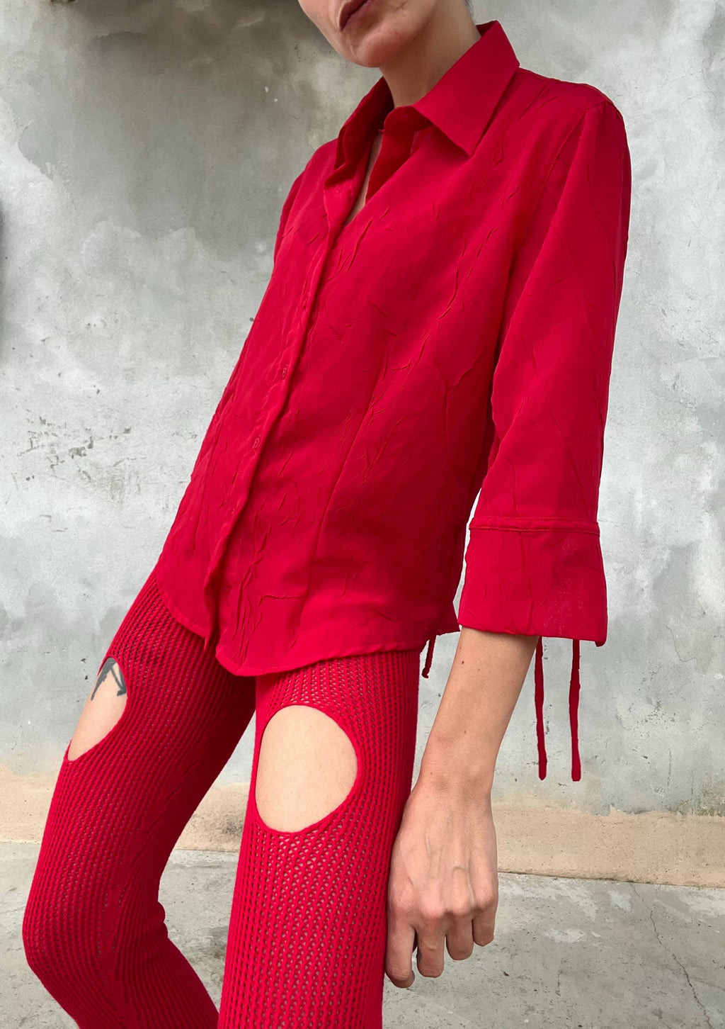 Camicia estiva vintage anni '90 con effetto crinolina