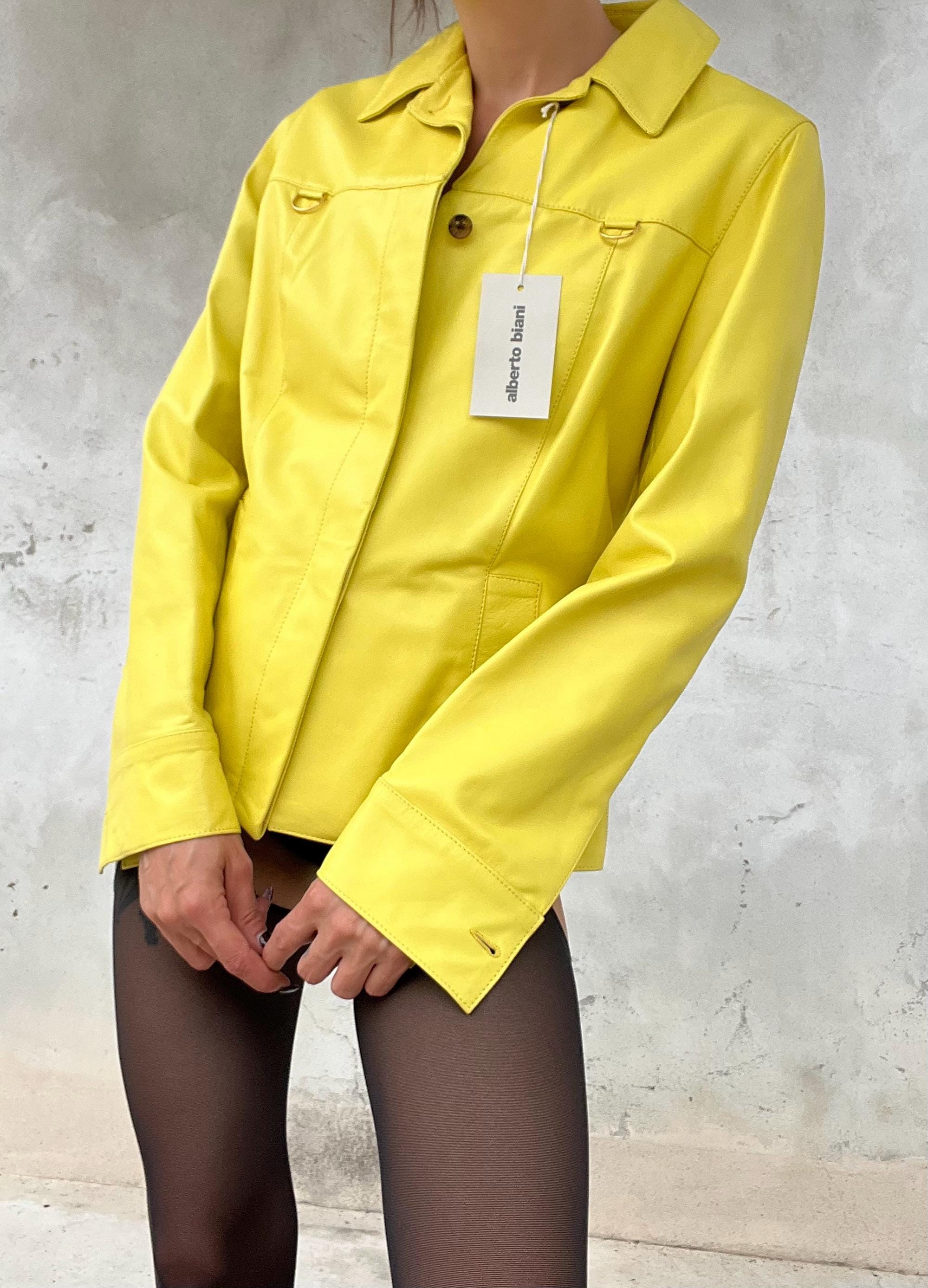 Giacca pelle Alberto Biani vintage