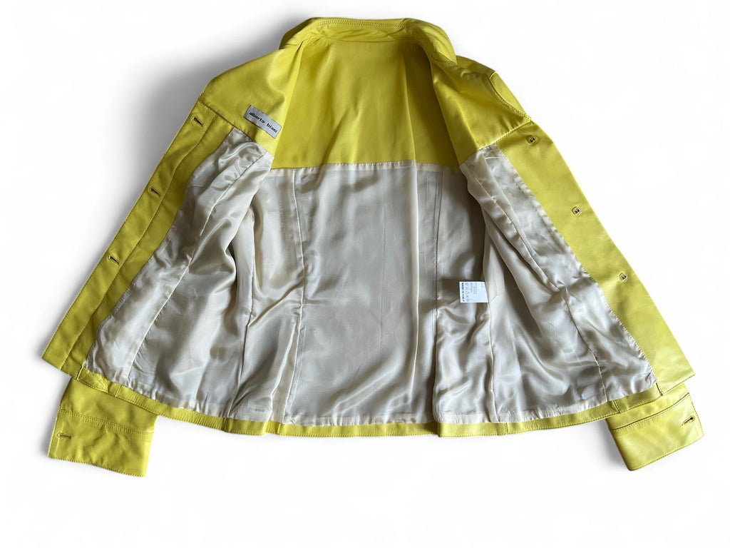 Giacca pelle Alberto Biani vintage