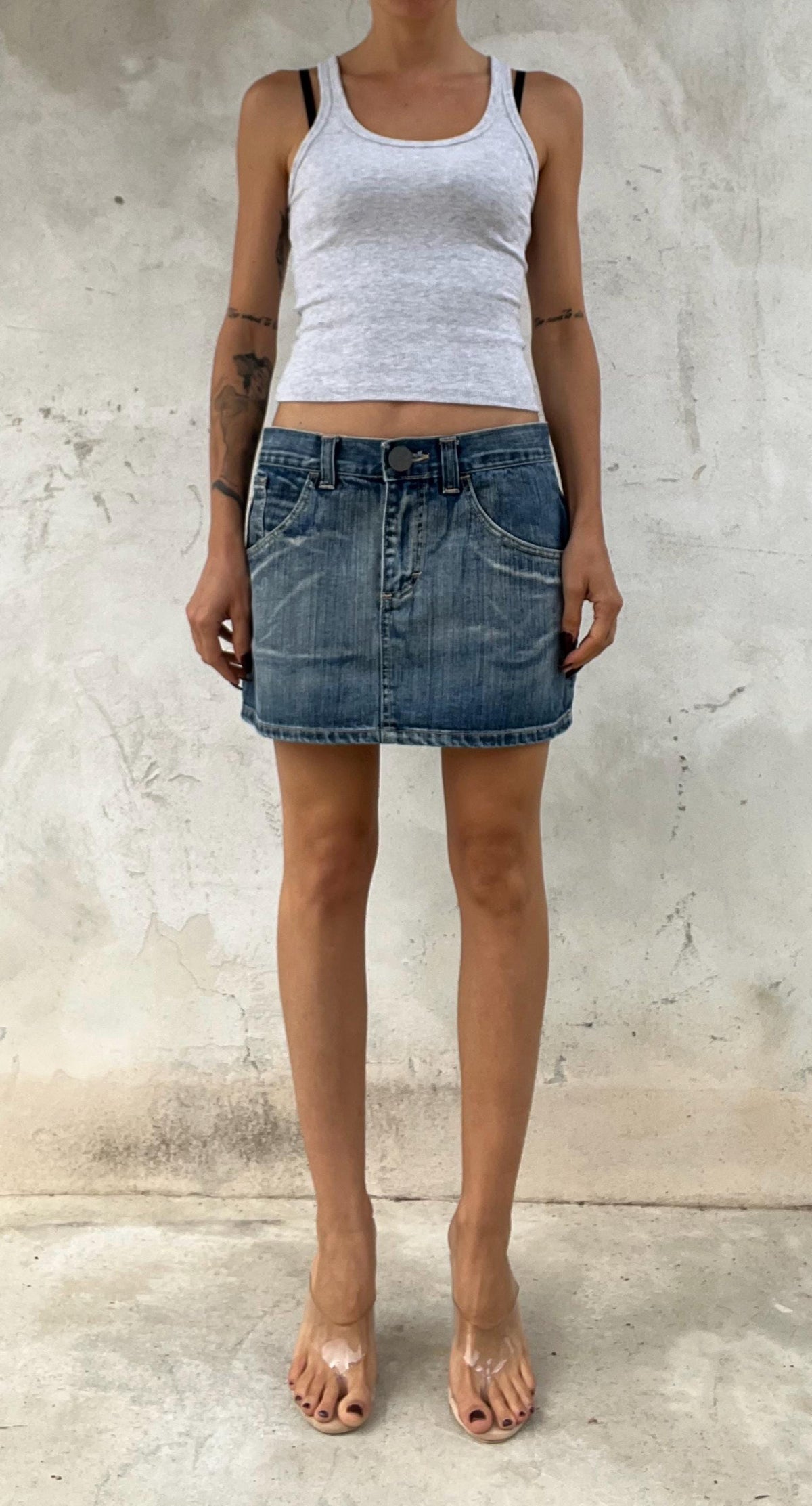 Minigonna in jeans anni 2000 - y2k