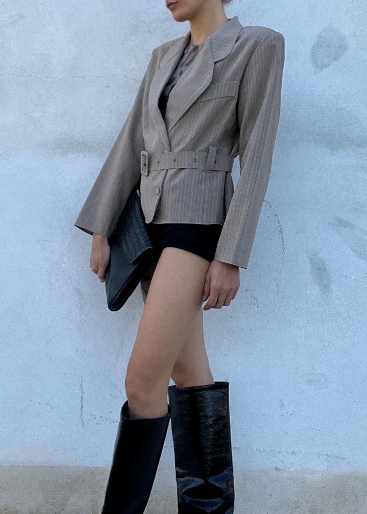 Giacca classica Vintage gessata