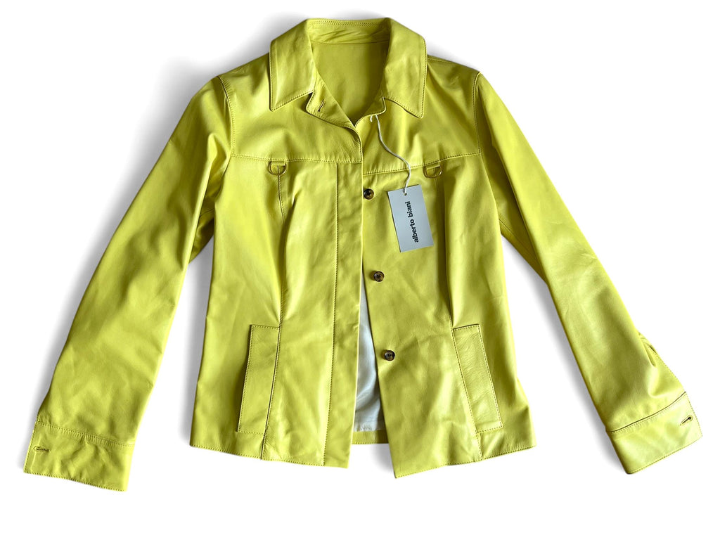 Giacca pelle Alberto Biani vintage