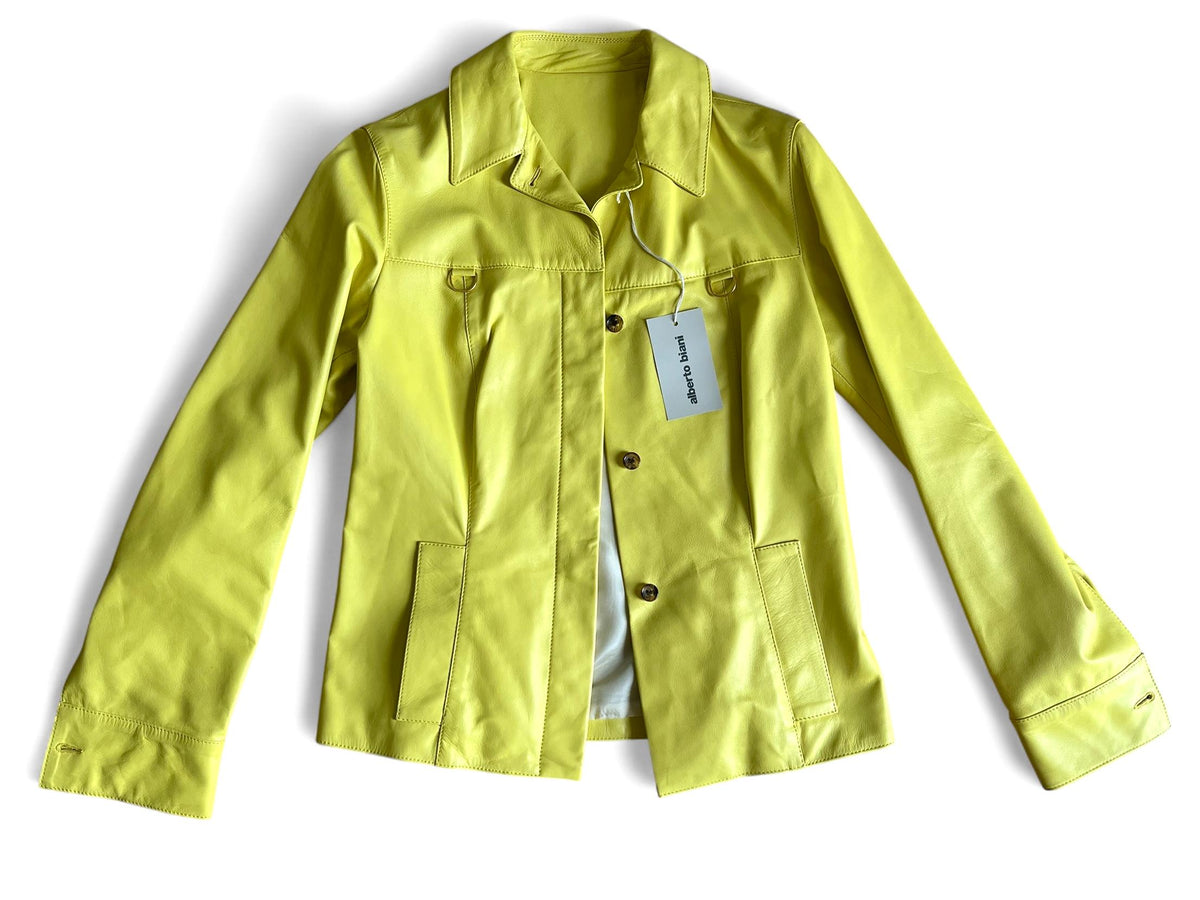 Giacca pelle Alberto Biani vintage