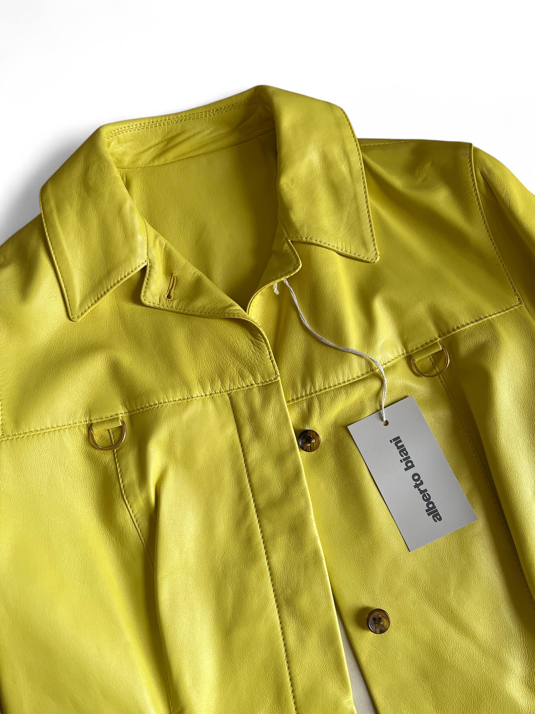 Giacca pelle Alberto Biani vintage