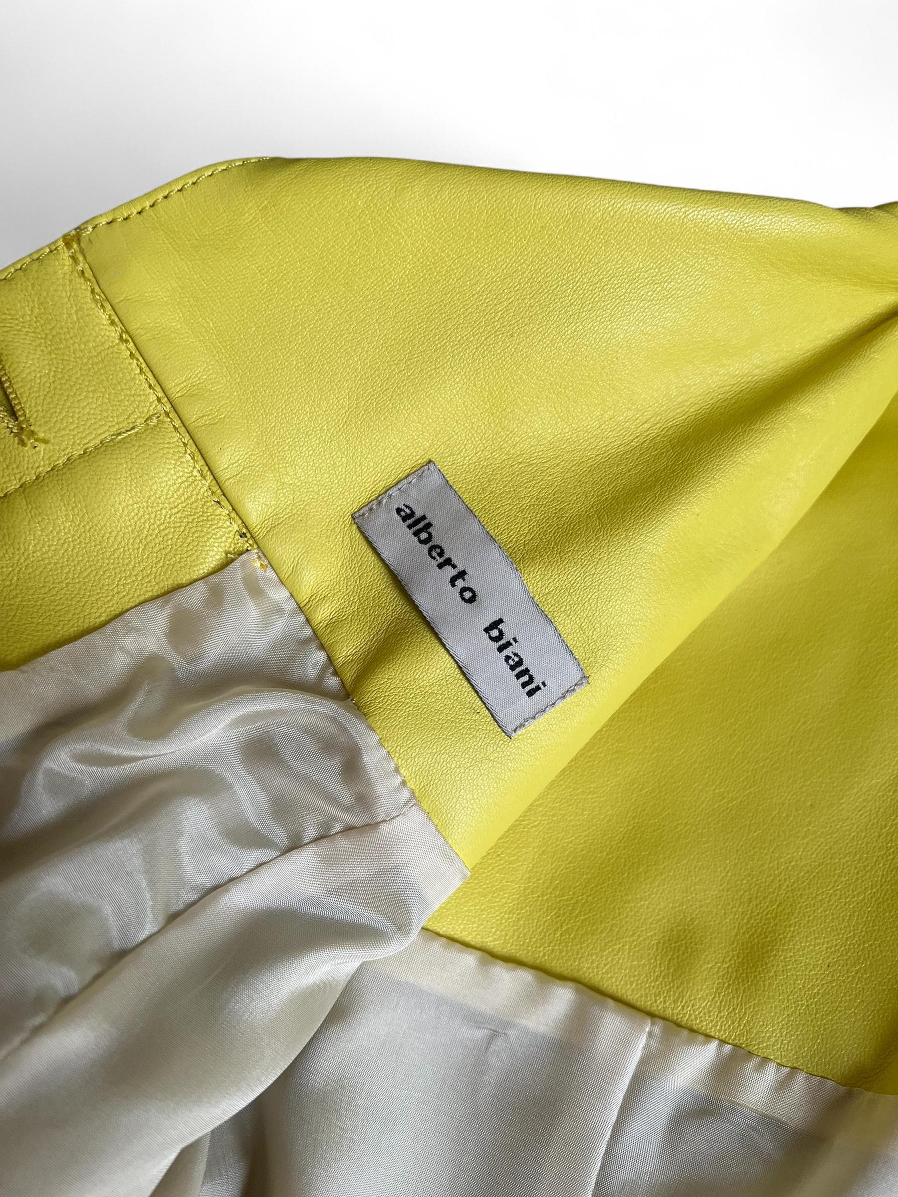 Giacca pelle Alberto Biani vintage