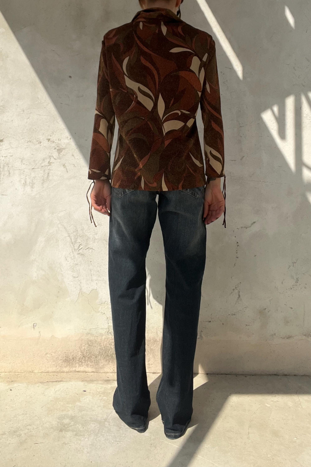 Maglia maniche lunghe con fantasia organica