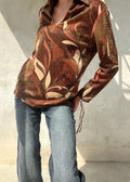 Maglia maniche lunghe con fantasia organica