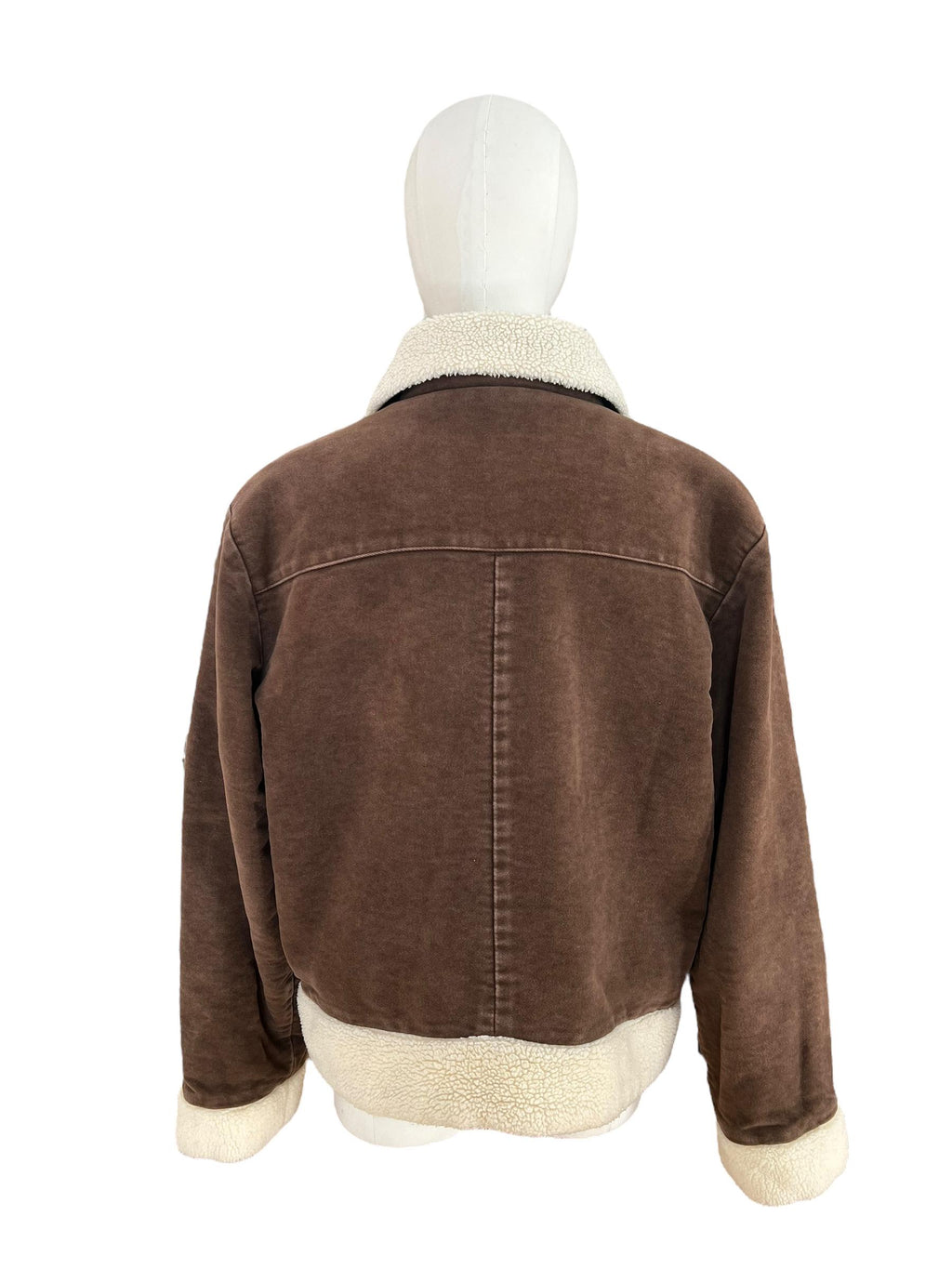Shearling marrone di cotone
