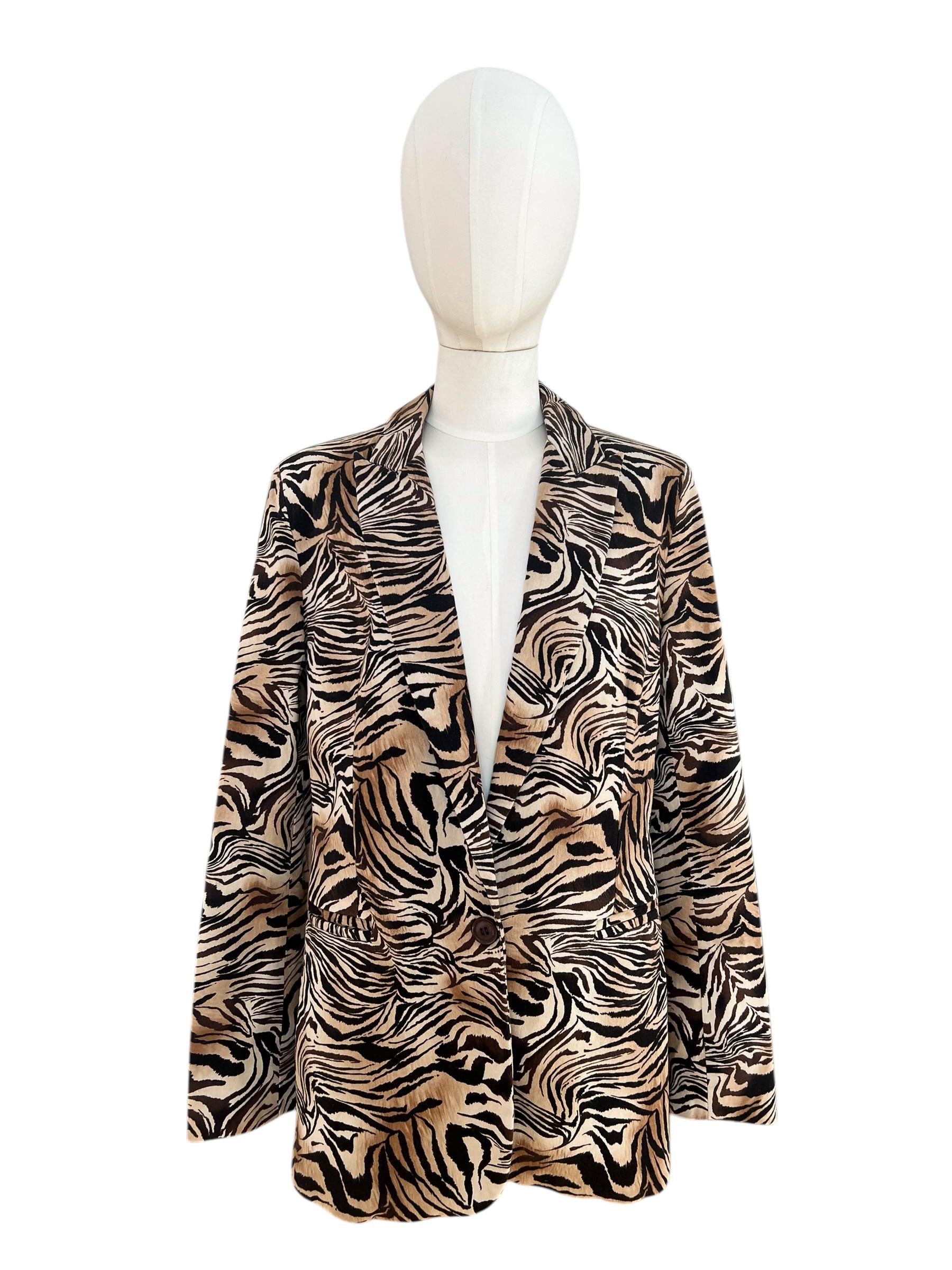 Giacca vintage Made in Italy tigrata