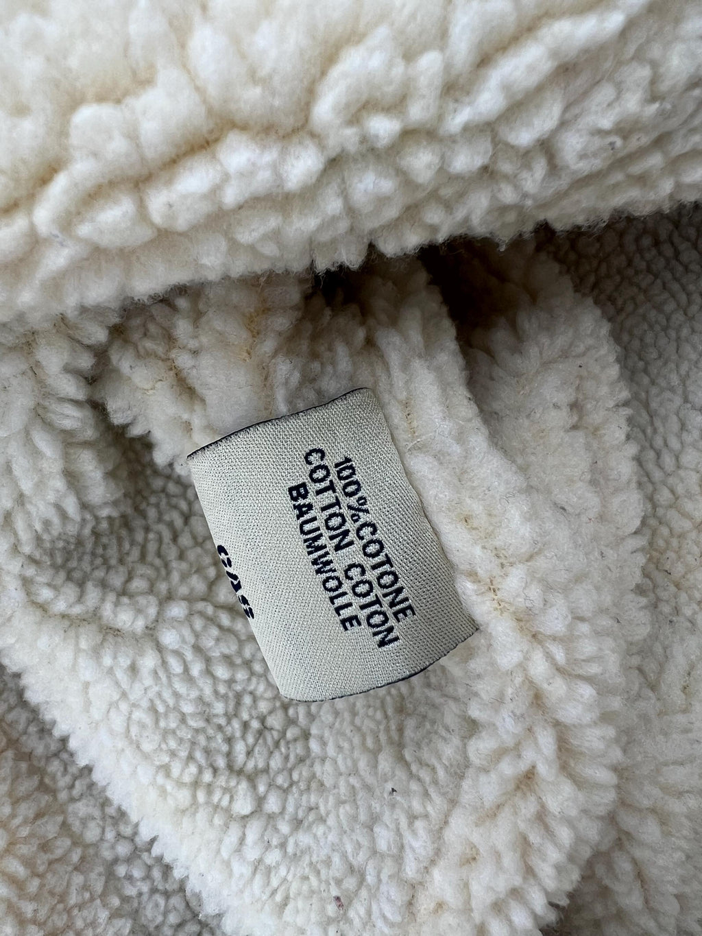 Shearling marrone di cotone
