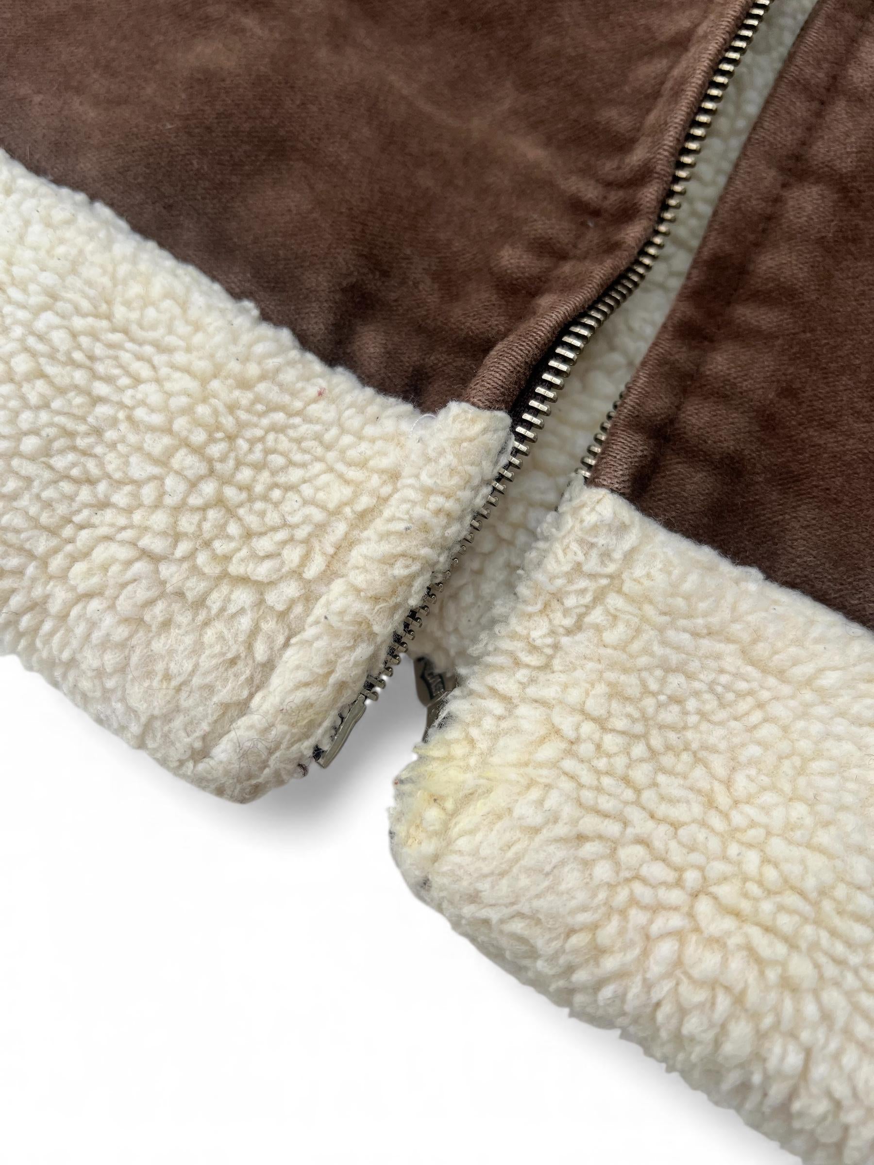 Shearling marrone di cotone