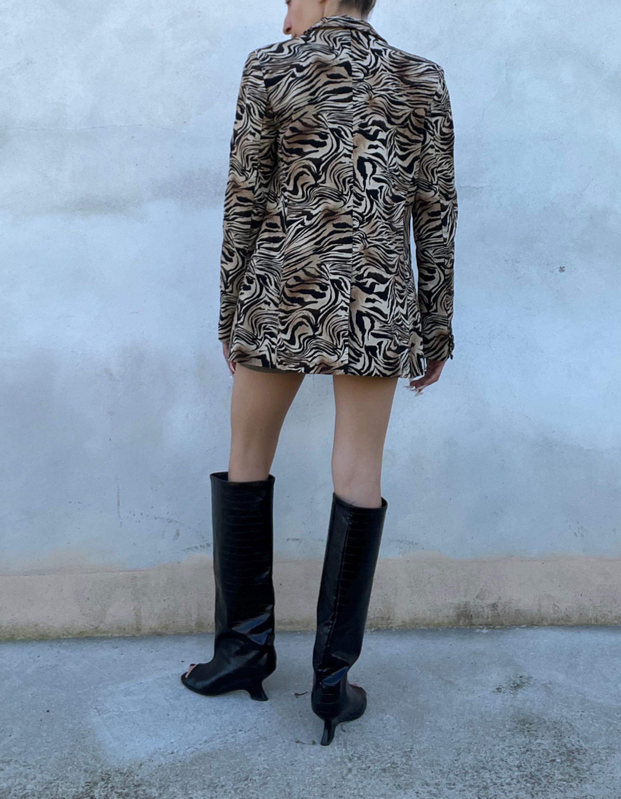 Giacca vintage Made in Italy tigrata