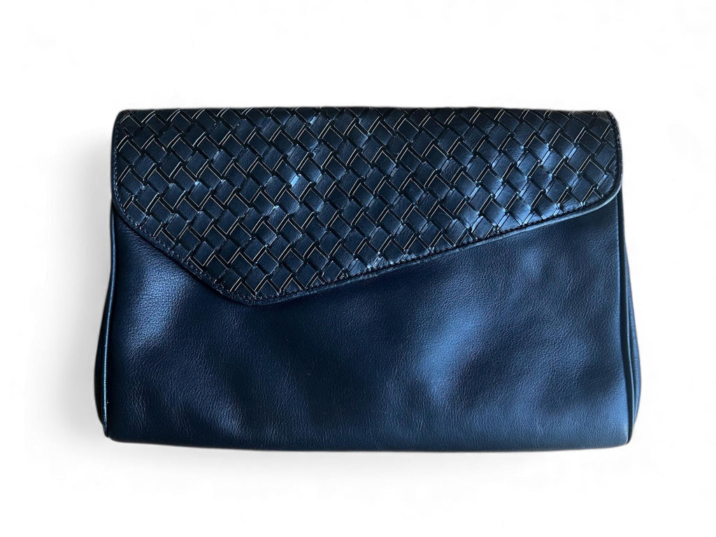 Pochette di pelle intrecciata