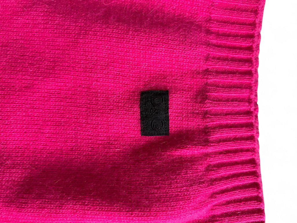 Top lana fucsia con spalline