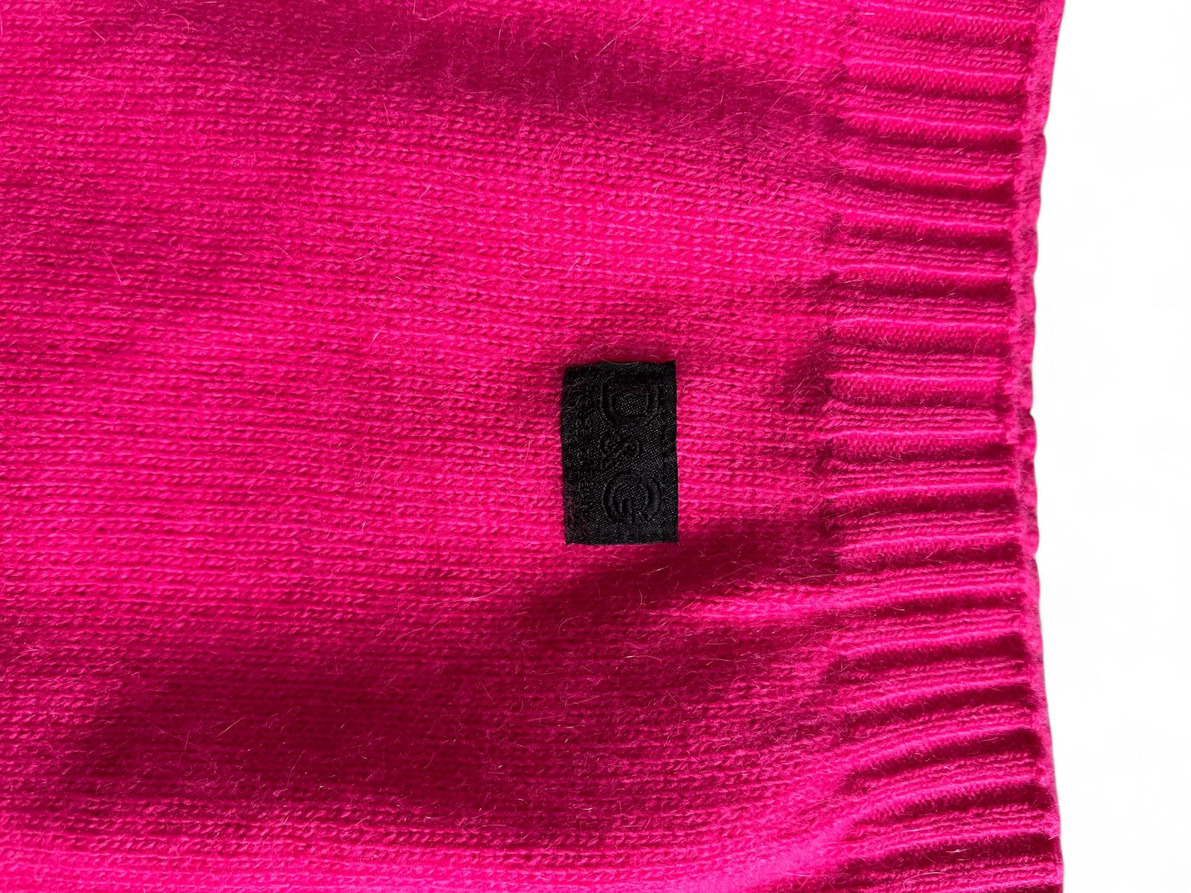 Top lana fucsia con spalline