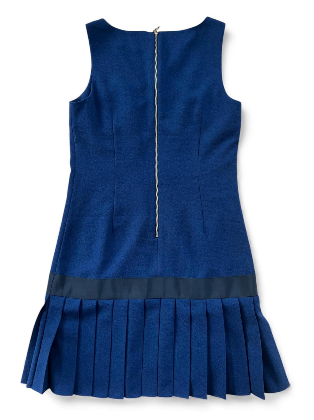 Abito tennis vintage blu con pieghe di Karl Lagerfeld