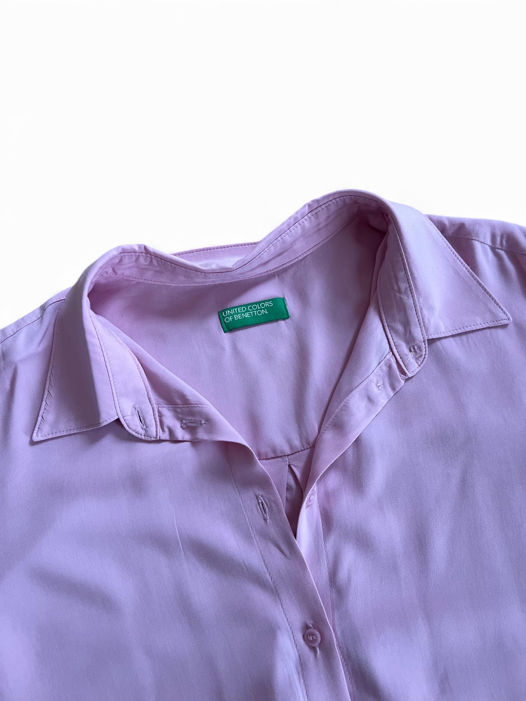 Camicia ampia manica corta rosa