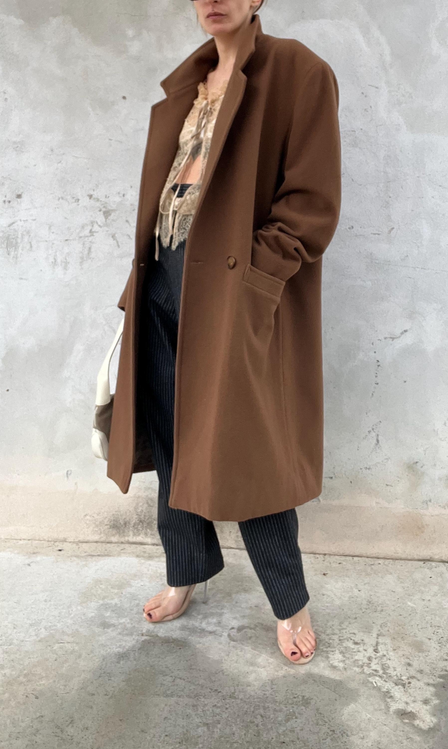 Cappotto uomo di misto lana