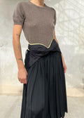 Top di cashmere color tortora