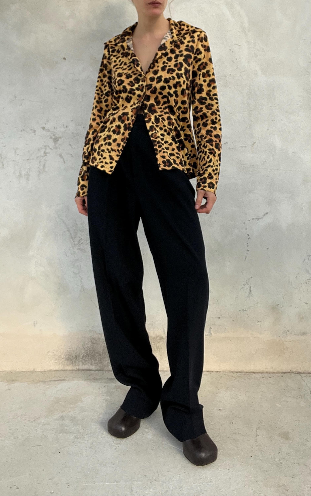 Camicia con stampa leopardata