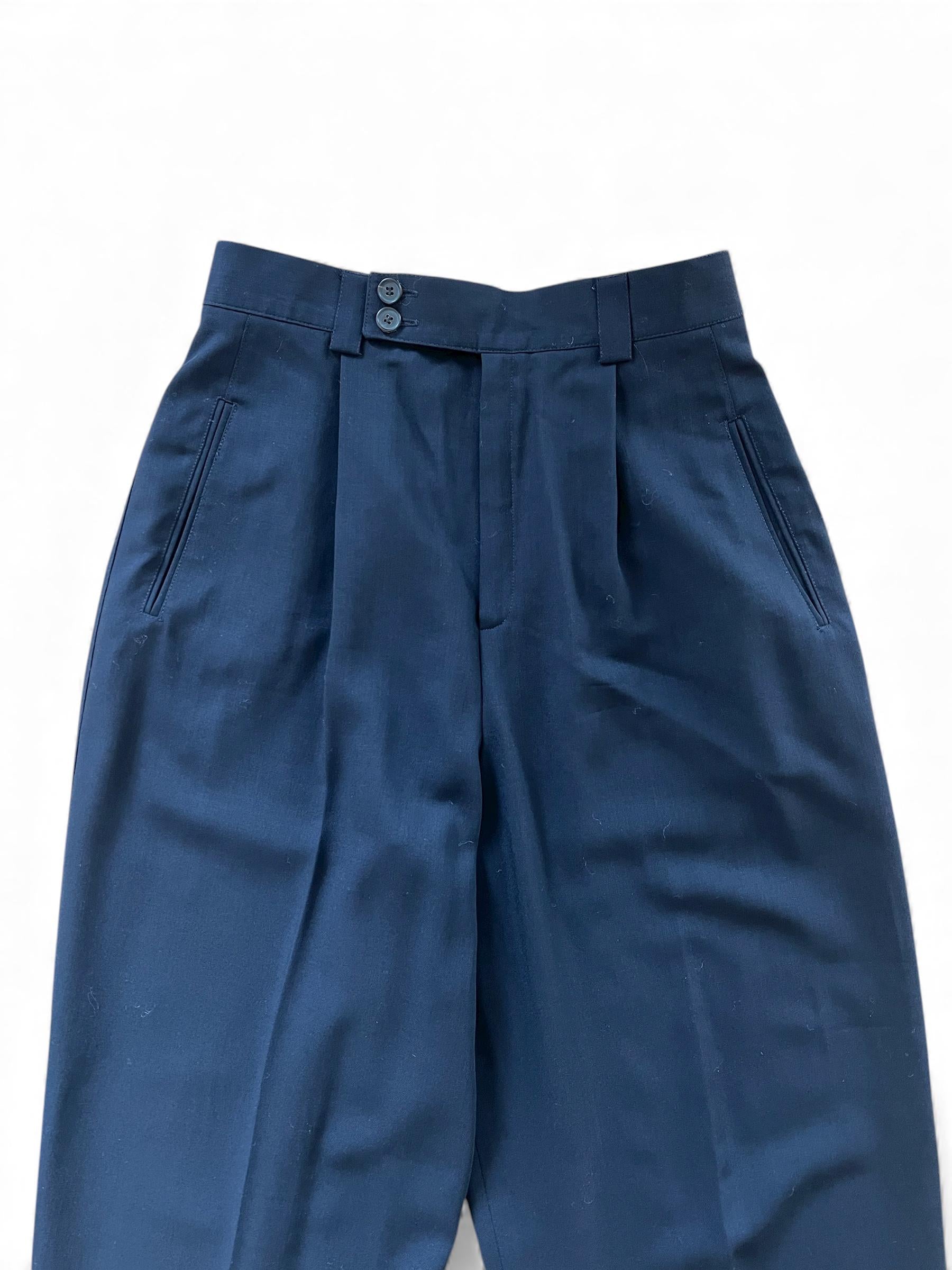 Pantaloni invernali blu scuro di lana