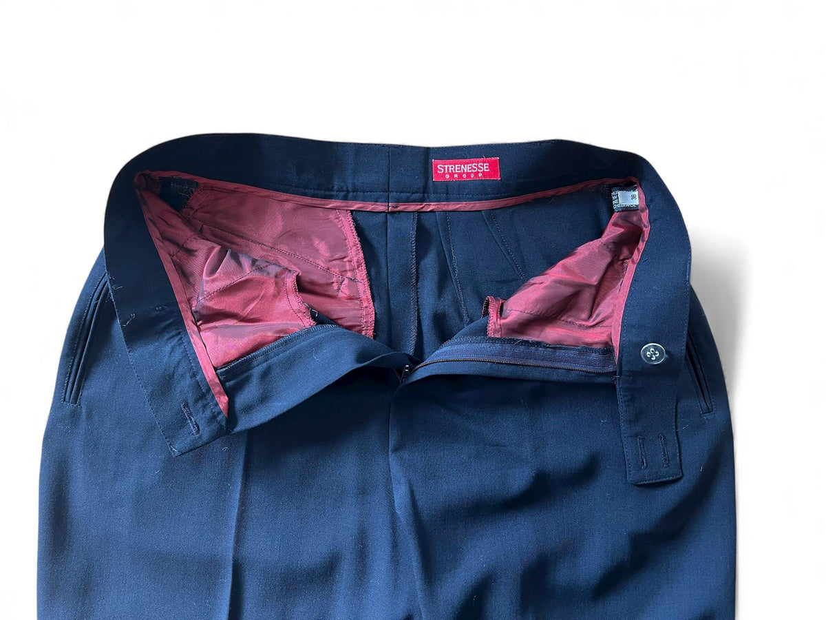 Pantaloni invernali blu scuro di lana